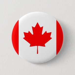 Canadese vlag ronde button 5,7 cm