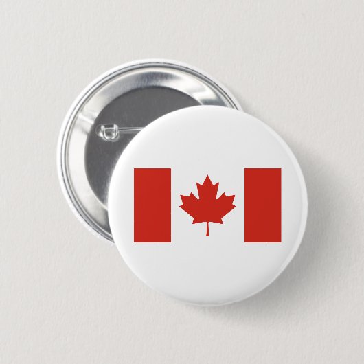 Canadese vlag ronde button 5,7 cm (Voorkant /achterkant)