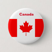 Canadese vlag ronde button 5,7 cm (Voorkant)