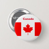 Canadese vlag ronde button 5,7 cm (Voorkant /achterkant)