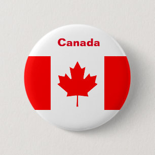 Canadese vlag ronde button 5,7 cm