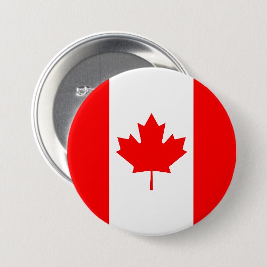 Canadese vlag ronde button 7,6 cm (Voorkant /achterkant)
