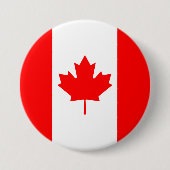Canadese vlag ronde button 7,6 cm (Voorkant)