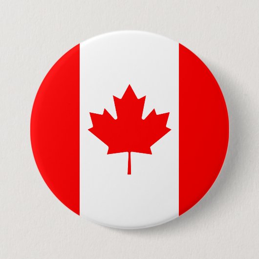 Canadese vlag ronde button 7,6 cm (Voorkant)