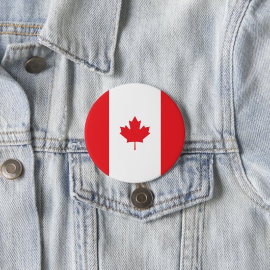 Canadese vlag ronde button 7,6 cm (In situ)