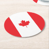 Canadese vlag ronde kartonnen onderzetter (Gebogen)