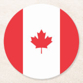 Canadese vlag ronde kartonnen onderzetter (Voorkant)