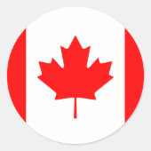 Canadese vlag ronde sticker (Voorkant)