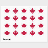 Canadese vlag ronde sticker (Vel)