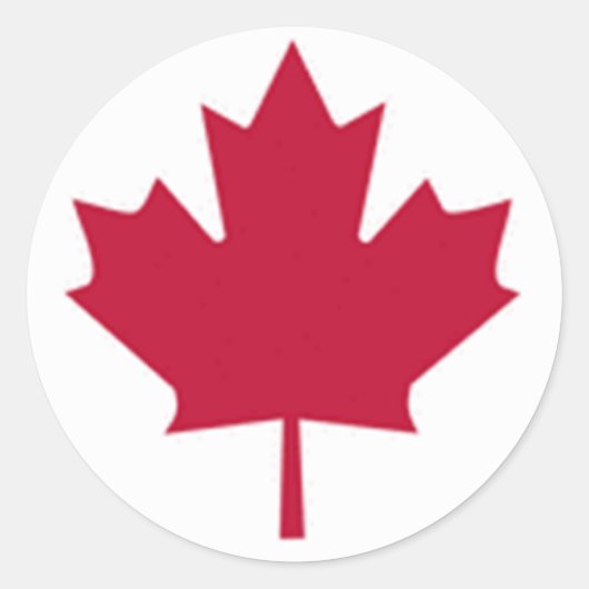 Canadese vlag ronde sticker (Voorkant)