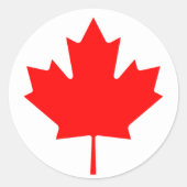 Canadese vlag ronde sticker (Voorkant)