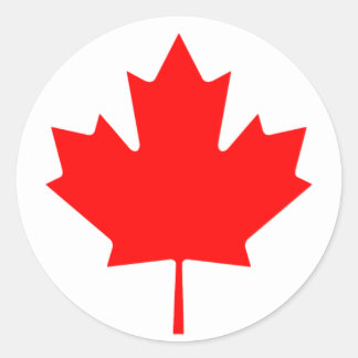 Canadese vlag ronde sticker
