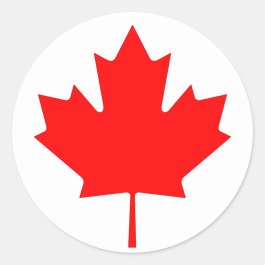 Canadese vlag ronde sticker (Voorkant)