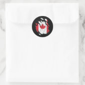 Canadese vlag ronde sticker (Tas)