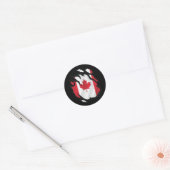 Canadese vlag ronde sticker (Envelop)