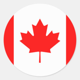 Canadese vlag ronde sticker