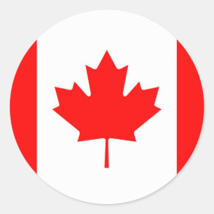 Canadese vlag ronde sticker