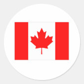 Canadese vlag ronde sticker (Voorkant)