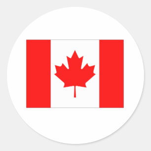Canadese vlag ronde sticker