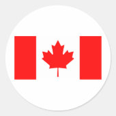 Canadese vlag ronde sticker (Voorkant)