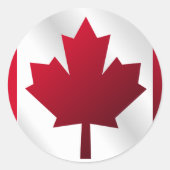 Canadese vlag ronde sticker (Voorkant)