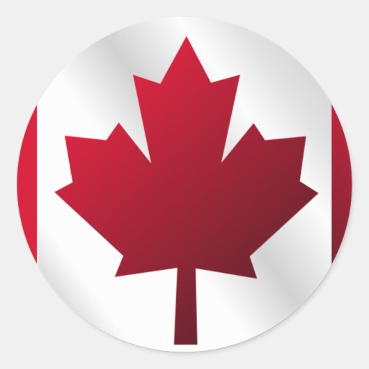 Canadese vlag ronde sticker (Voorkant)