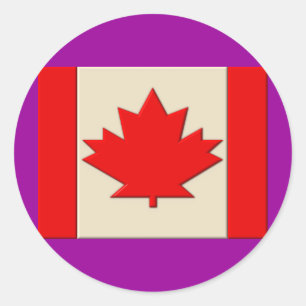 Canadese vlag ronde sticker