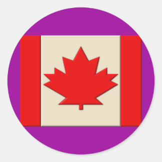 Canadese vlag ronde sticker