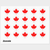 Canadese vlag ronde sticker (Vel)