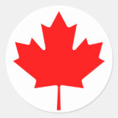 Canadese vlag ronde sticker (Voorkant)