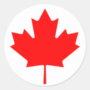 Canadese vlag ronde sticker