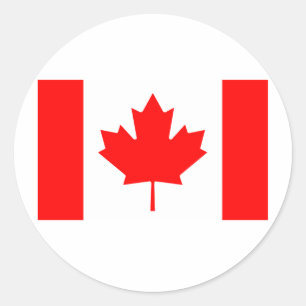 Canadese vlag ronde sticker