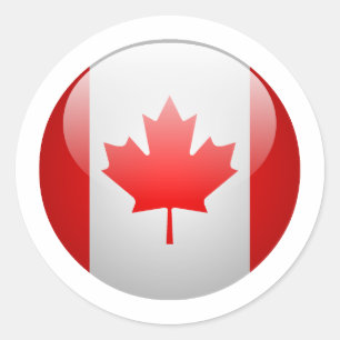 Canadese vlag ronde sticker