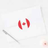 Canadese vlag ronde sticker (Envelop)