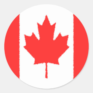 Canadese vlag ronde sticker