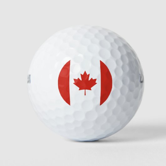 Canadese Vlag Rood en Wit Golfballen (Voorkant)