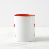 Canadese Vlag Rood Esblad Canada Dag Naam Tekst Mok (Midden)