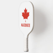 Canadese Vlag Rood Esblad Canada Dag Naam Tekst Pickleball Paddle (Links)