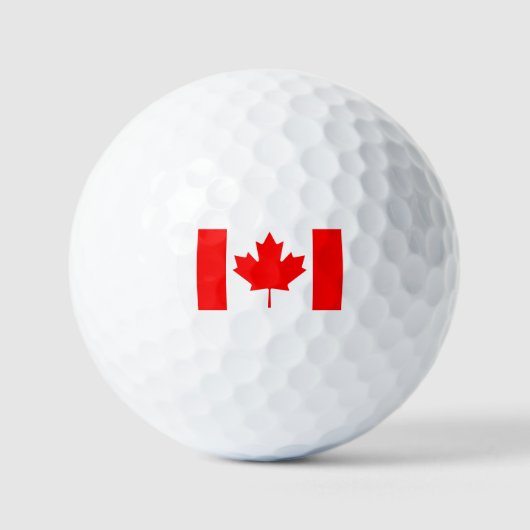 Canadese Vlag Rood Esdorblad Golfballen (Voorkant)