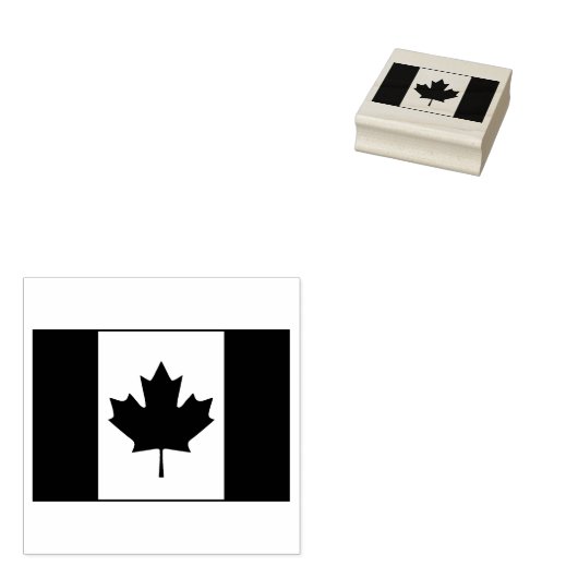 Canadese vlag rubberstempel (Gestempeld)