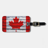 Canadese vlag Rustic Wood Bagagelabel (Voorkant horizontaal)