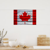 Canadese vlag Rustic Wood Poster (Keuken)