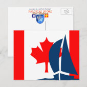 Canadese vlag Sailing Boat Canada Nautical Briefkaart (Voorkant / Achterkant)