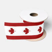 Canadese vlag satijnen lint (Spoel)