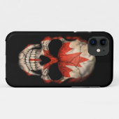 Canadese Vlag Schedel op Zwart Case-Mate iPhone Case (Achterkant (horizontaal))