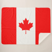 Canadese vlag sherpa deken (Voorkant (horizontaal))