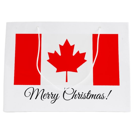 Canadese vlag, speciale cadeaasjes voor kerstcadea groot cadeauzakje (Voorkant)