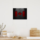 Canadese Vlag Steen Textuur Poster (Keuken)