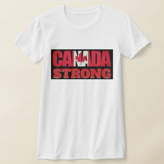 Canadese vlag sterk t-shirt (Laagn)