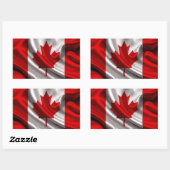 Canadese vlag stof rechthoekige sticker (Vel)
